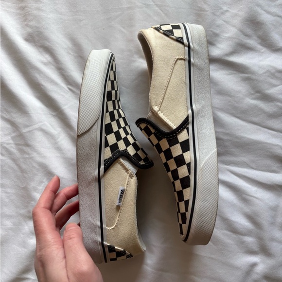 Vans Black and White Checkerboard Slip-Ons - Picture 6 of 8